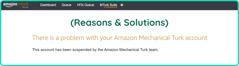 Amazon MTurk Account Suspension notification