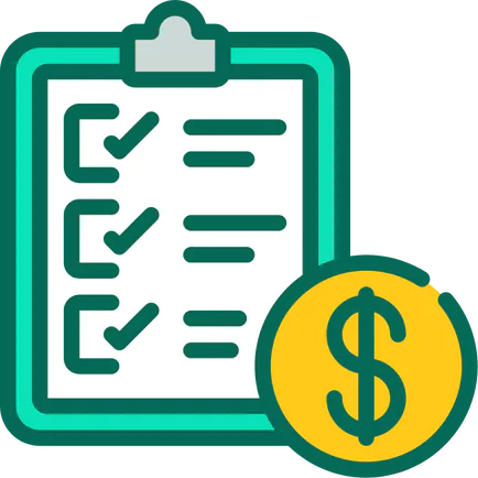 m turk survey icon with a dollar sign
